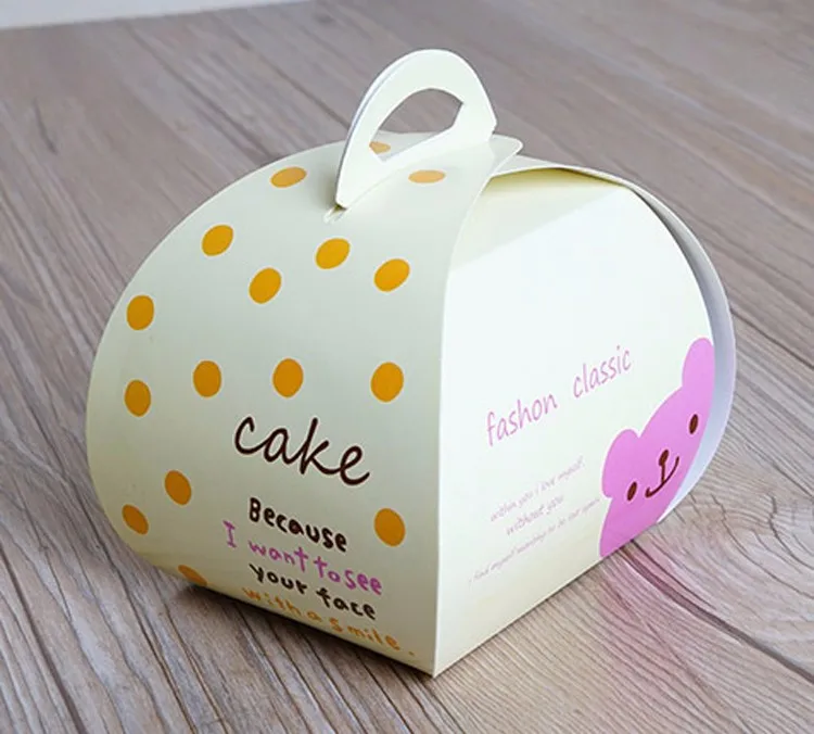 Singular Mini Packaging Ecofriendly Paper Cake Boxes