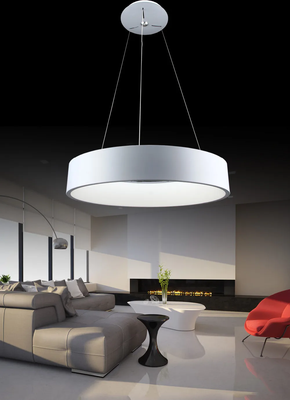 Aika Modern Circular Led Pendant Lights From Zhongshan Lighting Factory