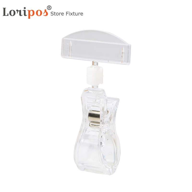 Discount Black Clear Plastic Price Holder Price Sign Holder Clip Office Memo Note Paper Tag