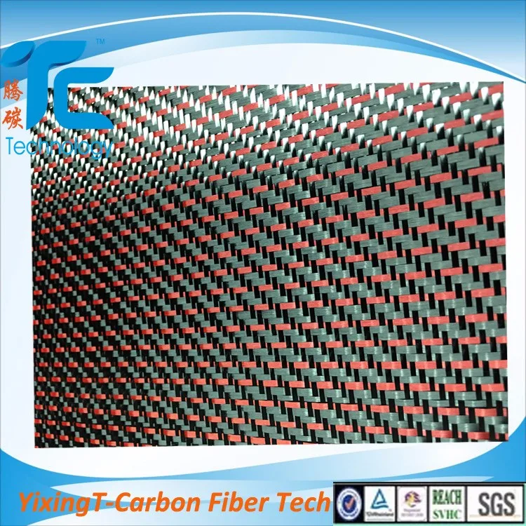 Honeycomb Weave Carbon Fiber Hybrid Kevlar Fabric Colored Carbon Fiber ...