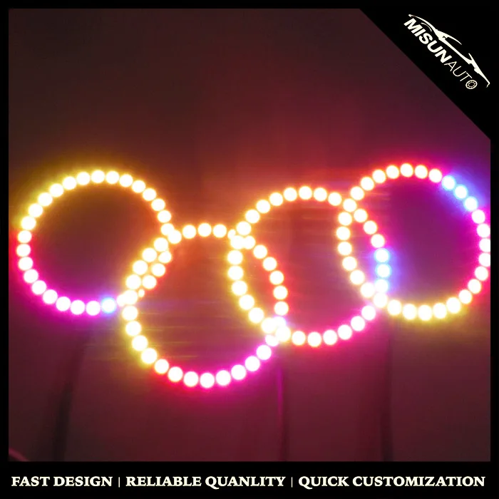 40mm Multi Color Change 5050 Smd Rgb Led Angel Eyes Ring Light With Rf