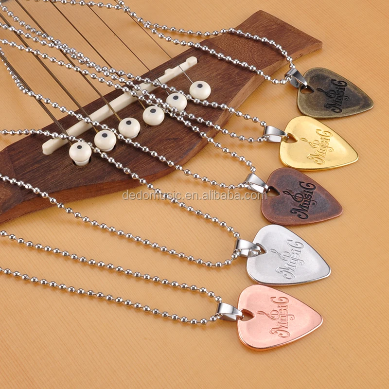 Personalized Guitar Pick Necklace Zinc Alloy Pendants Necklaces - Buy