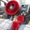 100% wool comfortable steering wheel covers gear shift lever cover handbrake sets for winter