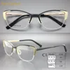 Metal Material Half Rim Eye Women Girls Glasses Frame
