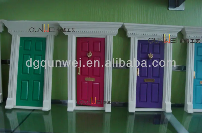 1:12 Dollhouse Miniature Wood Fairy Door White 