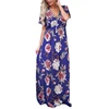 New Arrival Women'S Clothing Bohemia Full-Skirted Long Beach Floral Print Women Summer Chiffon Dress