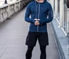 OEM Cheap Comfortable Plain Grey Baby Blue Long Sleeve T Shirts With Thumb Hole Street Wear Men Hip Hop T Shirts