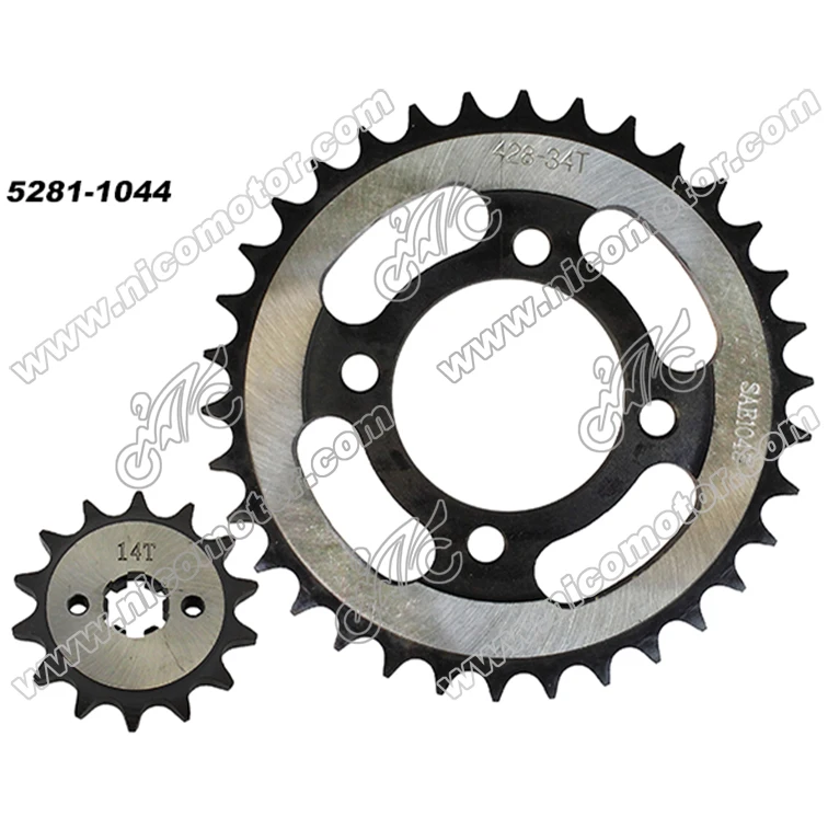 Bajaj Ct100 42842t14t Motorcycle Roller Chain Sprockets With High