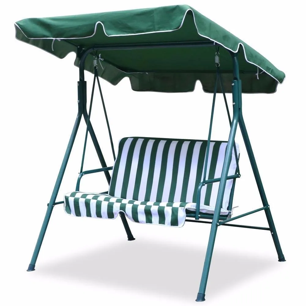 Green Color 2 Two Person Patio Swing Chair Canopy Shade Buy Patio Swing Chair Swing Chair Outdoor Swing Chair Product On Alibaba Com