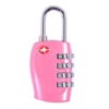 Christmas Gift Novelty Pink Safe Professional Luggage 4 Digital Combination TSA Code Lock Padlock