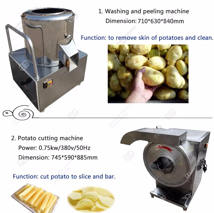 Potato Washing Peeling Machine-Hot sale Potato Chips Making Equipment