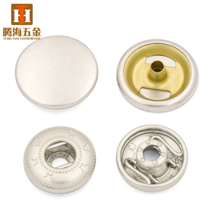 Round Hidden Press Studs Fastener Metal Spring Snap Button Buy Metal