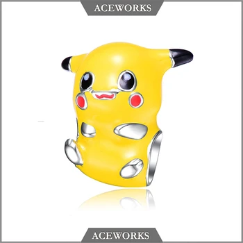 Cm9995 Aceworks 925 Sterling Silver Enamel Pikachu Pokemon Go Bead Charms For Bracelet Buy Pikachu Charmspikachu Beadpokemongo Charms Product On