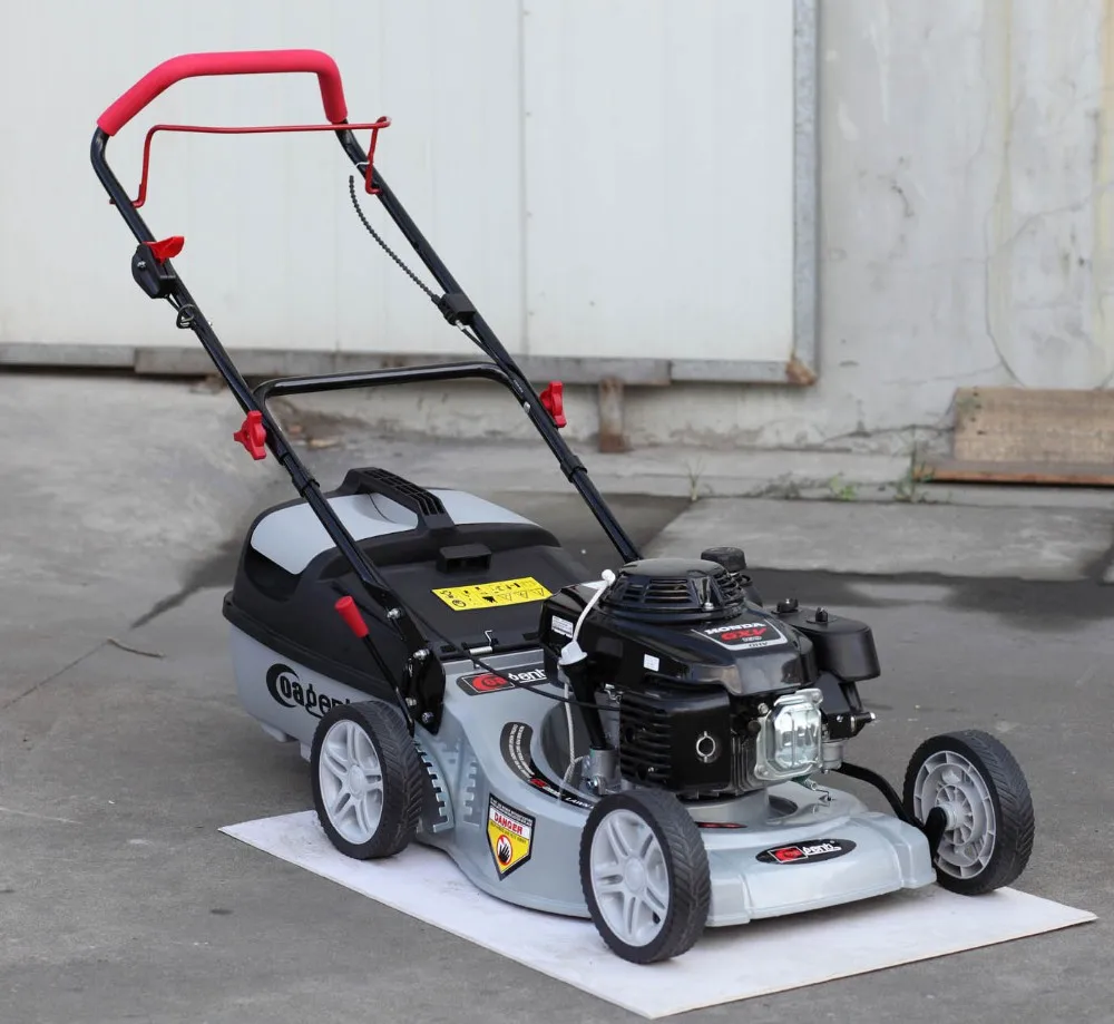 19" Hand Push Gasoline Lawn Mower With Aluminium Deck Grass Cutter And