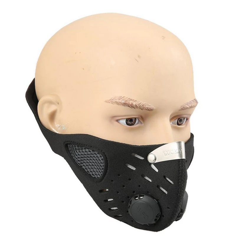 Outdoor bicycle riding half face activated carbon anti smog neoprene face protect mask