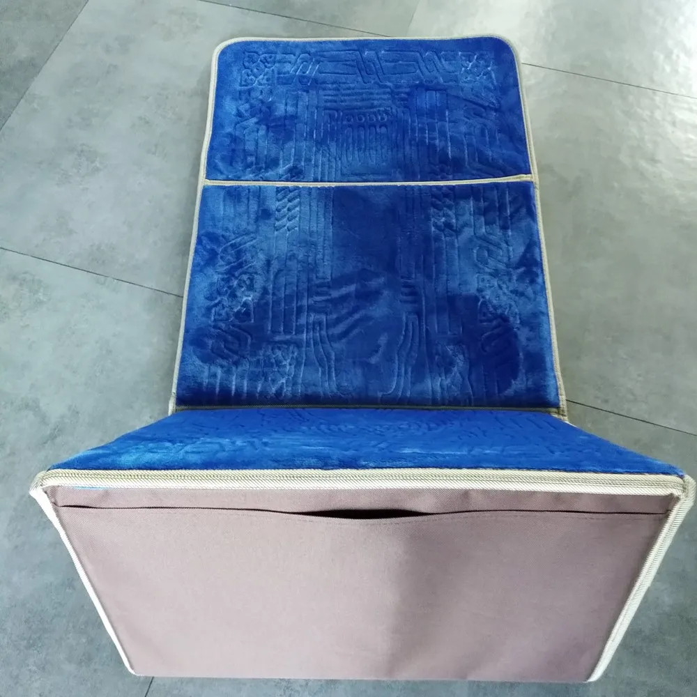 Wholesale Islamic Memory Foam Embossed Muslim Backrest Prayer Rug Pocket Foldable Prayer Mat