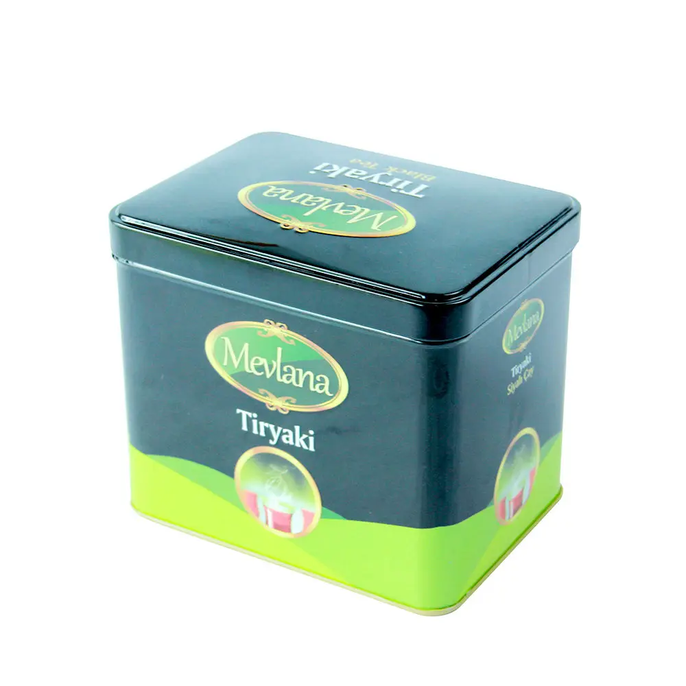 Eco-friendly recyclable food tea packaging metal tin box black  tea Green tea container candy jar