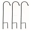 Premium Solid Steel Hanging Solar Lights, Mason Jars, Plant Hangers, Flower Baskets, Shepherd's Hooks garden stake