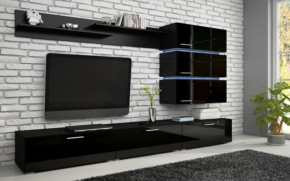 High Gloss Tv Wall Unit Cabinet Stand Led S Smart Furniture High Gloss Tv Wall Unit Cabinet Stand Led S Smart Furniture