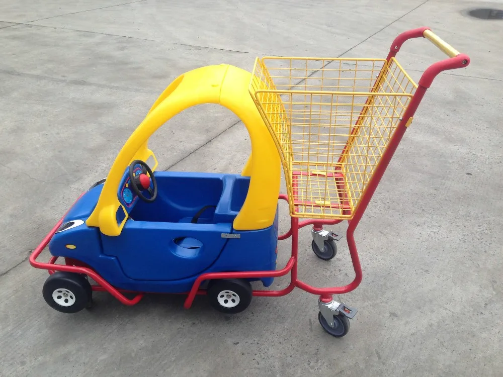 Kids Plastic Shopping Trolley With Car Toy Buy Shopping