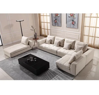 6 Zetel Bekleding Stof Set Sectionele Sofa Moderne 6 Zetel Bekleding Stof Set Sectionele Sofa Moderne