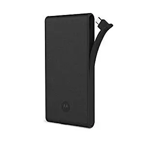 Motorola Power Pack 3000 Portable Battery, Built-In Micro USB Cable, Black