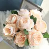 Cheap real touch artificial flower silk wedding rose
