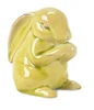 Home nordic style Easter holiday cheap ceramic hand made yellow rabbit animal garden ornament