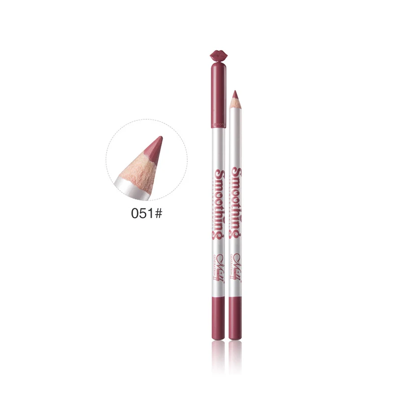 MENOW 12 Colors/Set Sexy Matte Lip Stick Lipliner Lip Liner Pencil Matt Nude Lipsliner Pen Set Beauty Makeup Tool Cosmetic P124