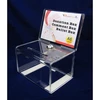 customized acrylic comment suggestion box, clear acrylic donation box with sign holder