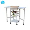 Portable Rolling Drop-Leaf Kitchen Island Trolley Cart Table