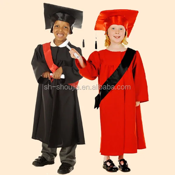 graduation gown child, black and red children graduation gown ...