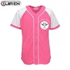 Wholesale Pink baseball jerseys button up for women customization