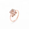 Yiwu Aceon Stainless Steel Chinese Element 3 Dangle Beads Good Luck Ring