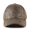 Earthy yellow high range leather strapback sun hats cheap printed baseball caps wholesale