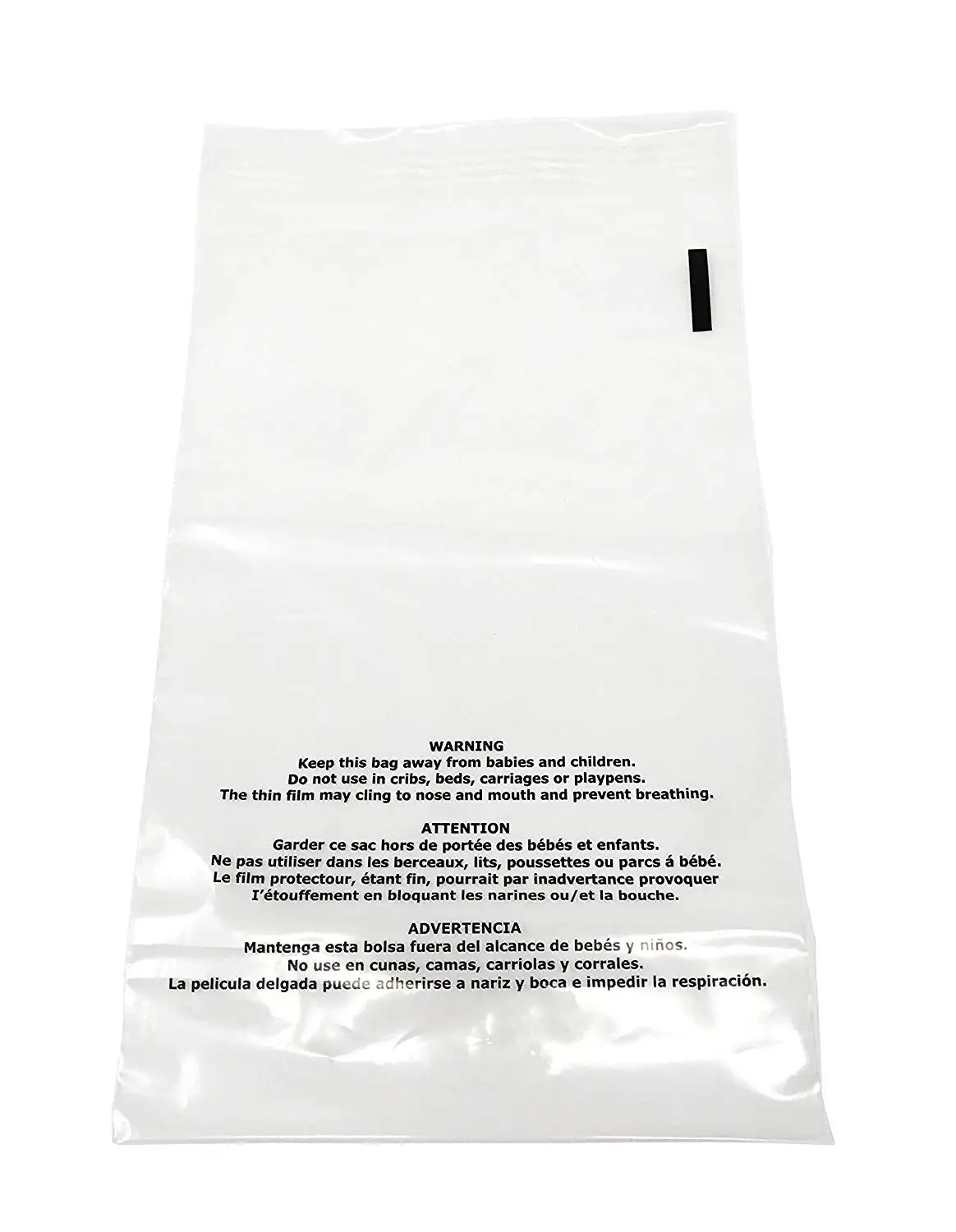 Electric Pack Bag Suffocation Warning Clear Plastic Self Seal ...