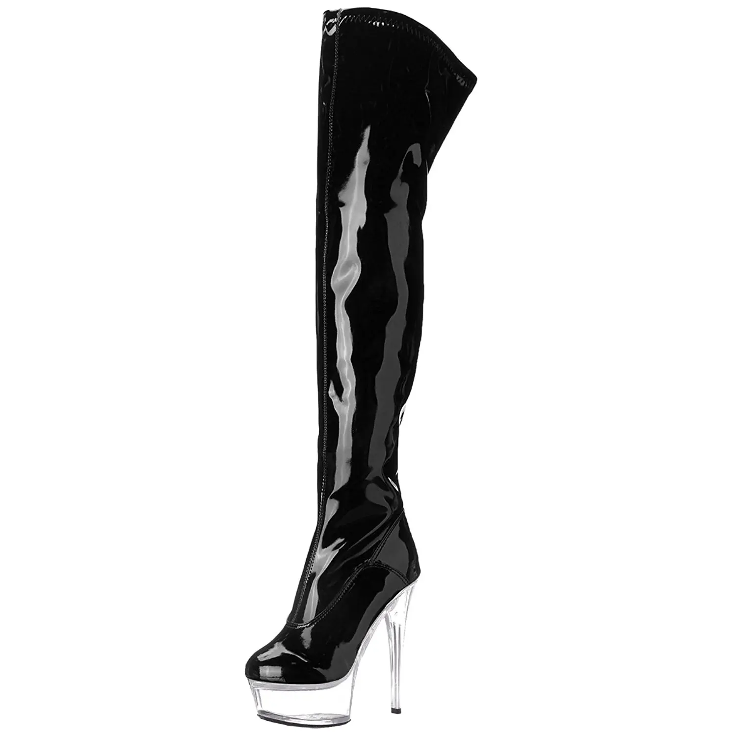 black thigh high stiletto boots