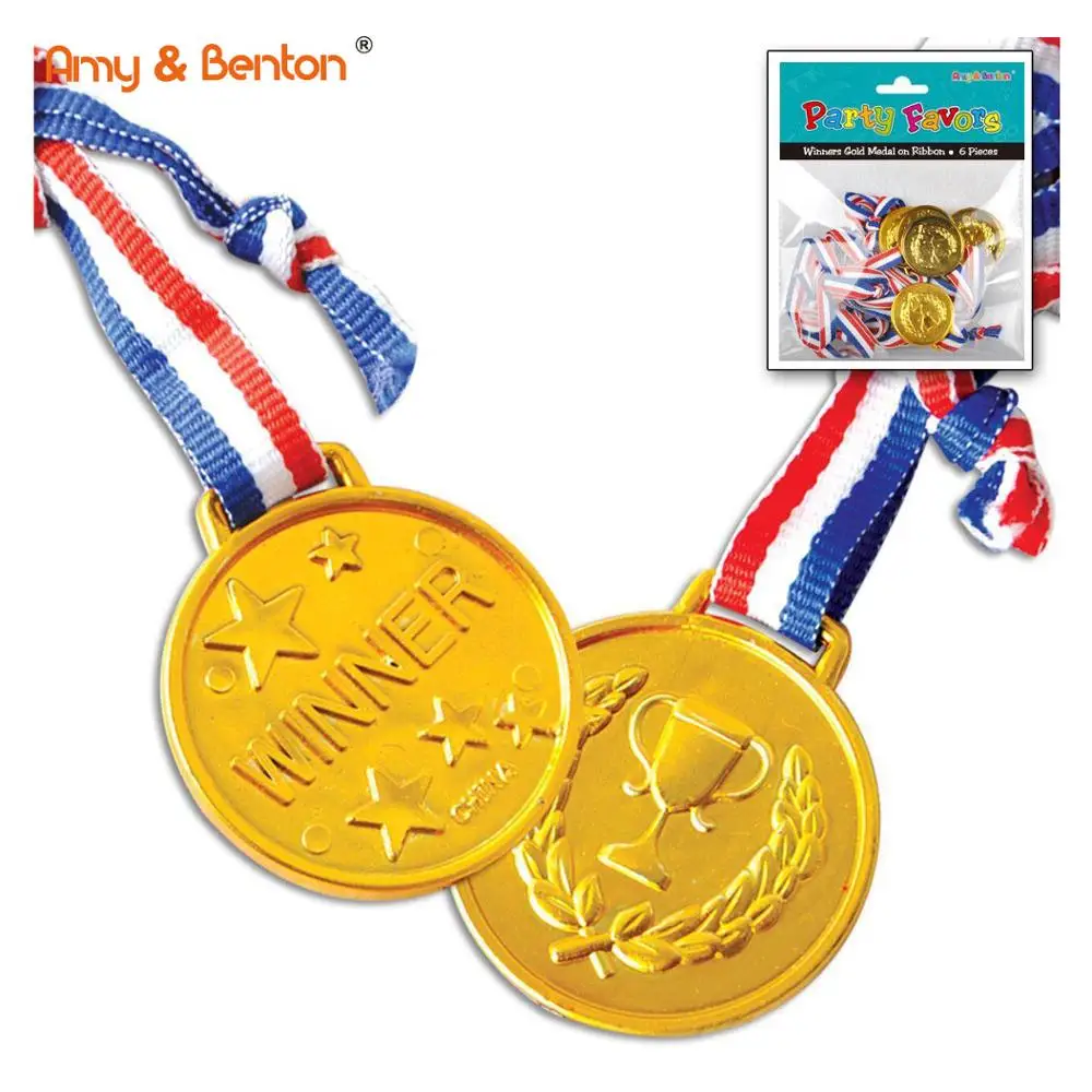 Factory Direct Promotional Cheap Plastic Gold Medal With Ribbon Buy