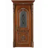 SFDK-16B 2017 Single Main Door Design Carving Solid Wood