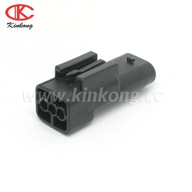 3 Pin Black Automotive Car Connector Waterproof Male Connectors Mating ...