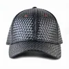 Black Mens Wholesale Flex Fit Custom Blank Leather Visor Hats