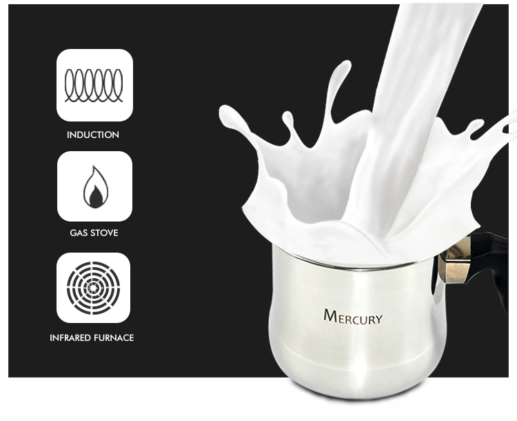 2l/3l Stainless Steel Milk Boiling Pot Double Wall Whistling Milk Pot