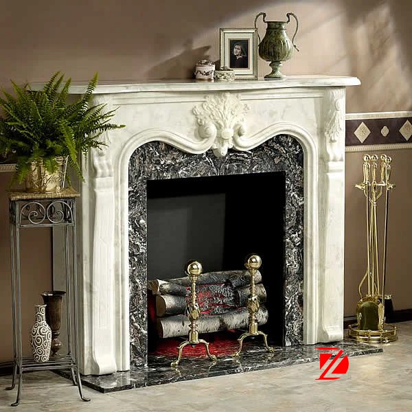 Color Blocking Wood Burning Fireplace Mantels Buy Wood