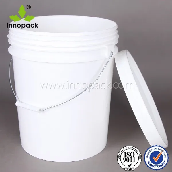 White Food Grade 5 Gallon Pp Plastic Bucket With Lid Not Include Gasket