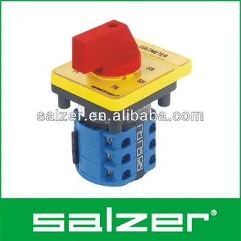 Salzer Ac Voltmeter Selector Switch 7 Position 16a (tuv,Ce ... s220 salzer rotary cam switch wiring diagram 