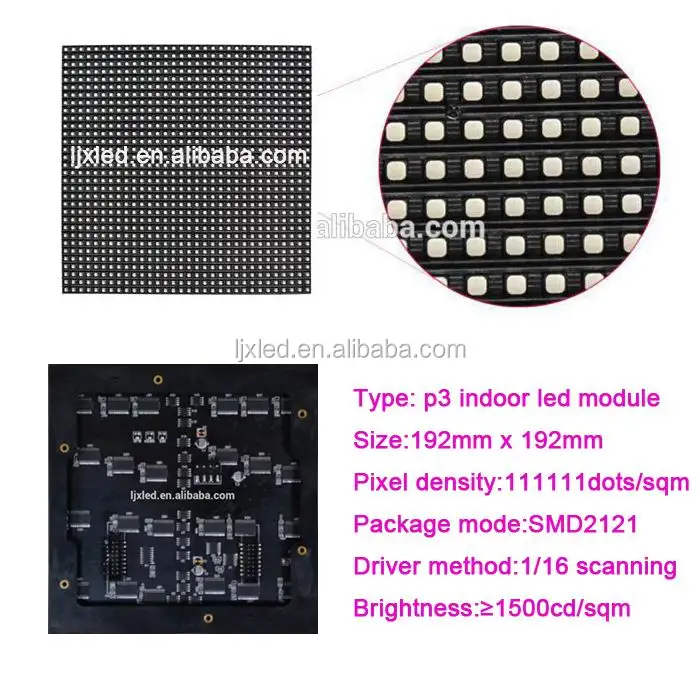 P3 SMD Indoor LED Module - 64 X 64 Dots Full Color Video Wall