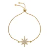 Import Jewelry From China 18K Gold Plated Adjustable Shiny Crystal North Star Bracelet Bangle For Women