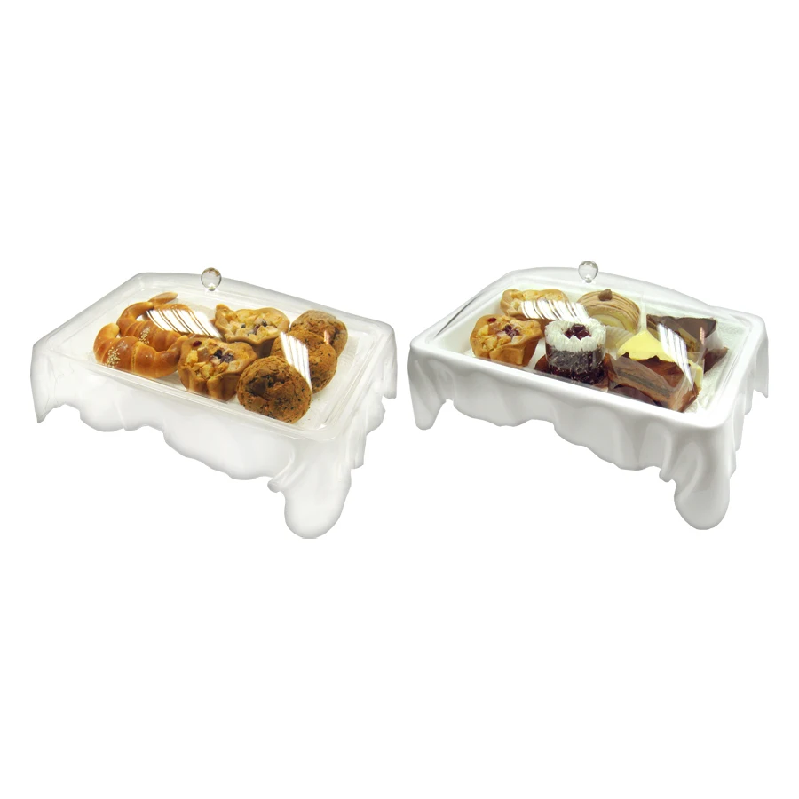 bakery donuts cupcake pastry sample display tray with cover