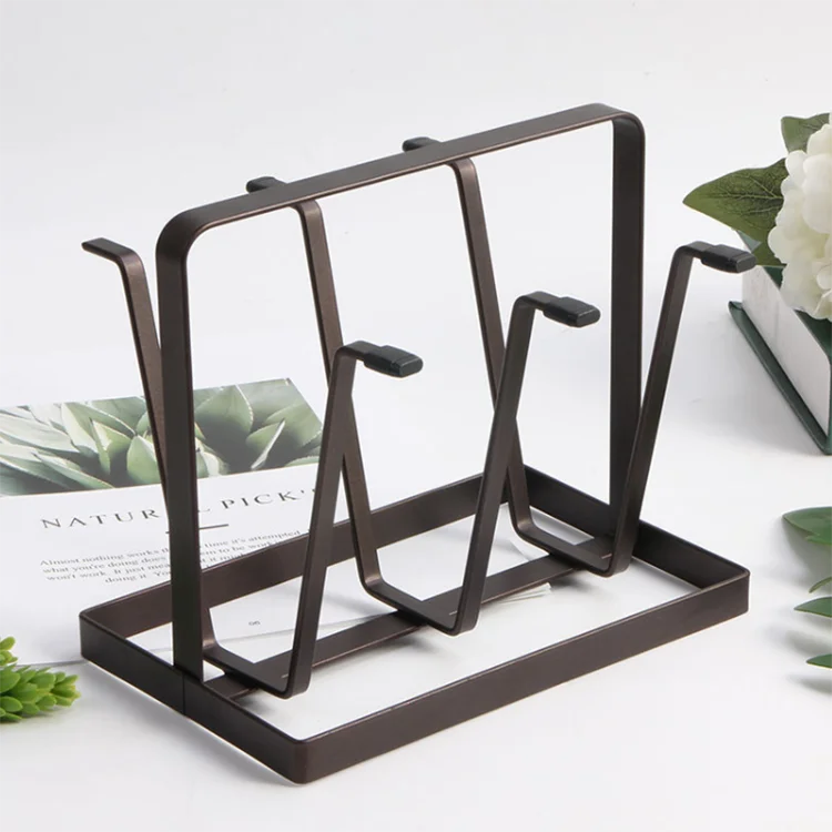 Japanese Iron Six Cup Holder Water Cup Rack,Creative Metal Glass Cup