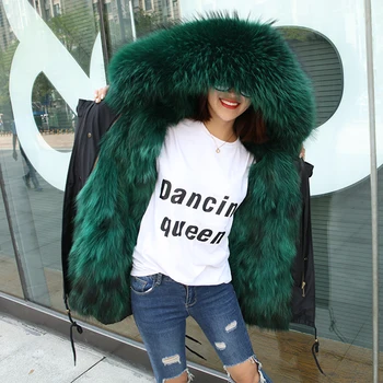 thick fur hooded parka